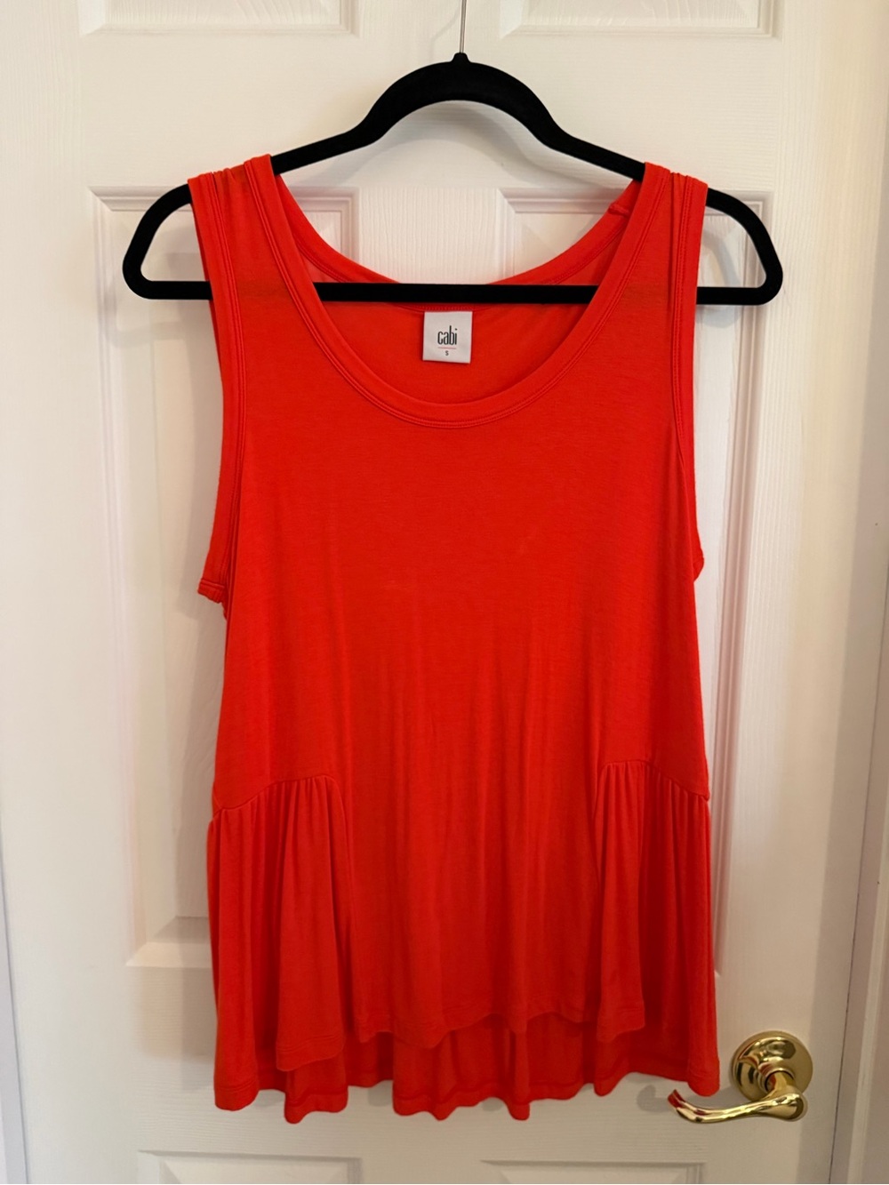 CAbi Bright Red Sleeveless Swing Tank